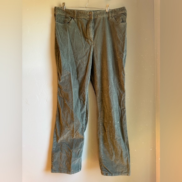 Sage green corduroy pants - Picture 1 of 2